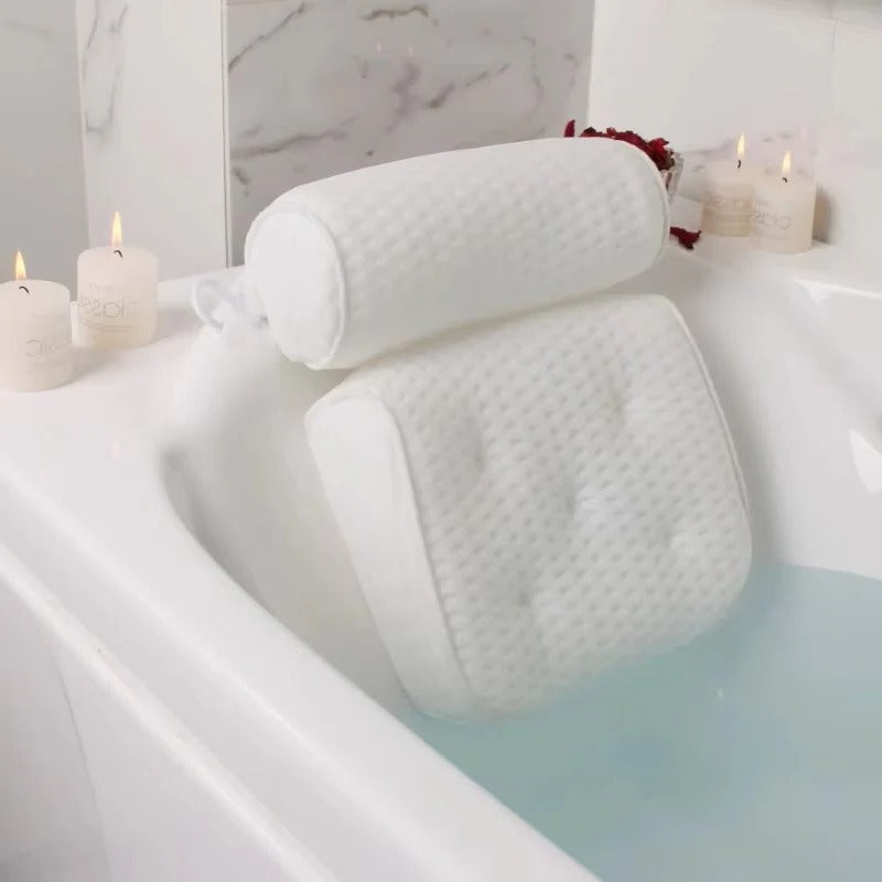 Luxury Spa Bath Pillow for Neck and Head Comfort