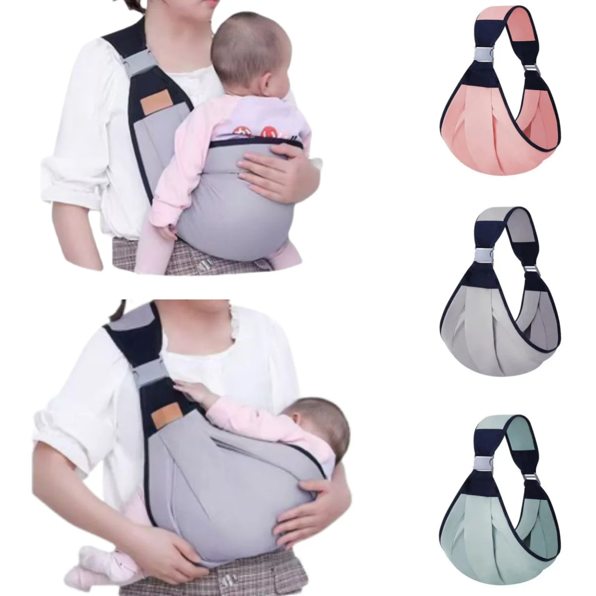 Year-Round Baby Comfort Sling | Breathable Cotton & Mesh Design