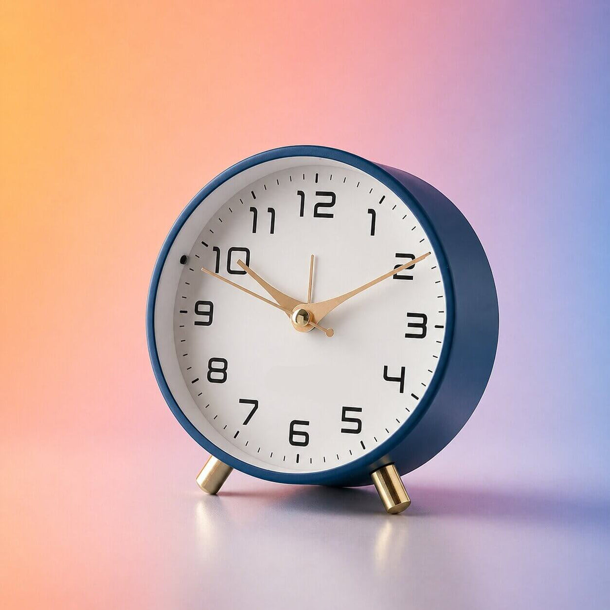 Stylish Battery-Operated Desk Clock with Silent Sweep