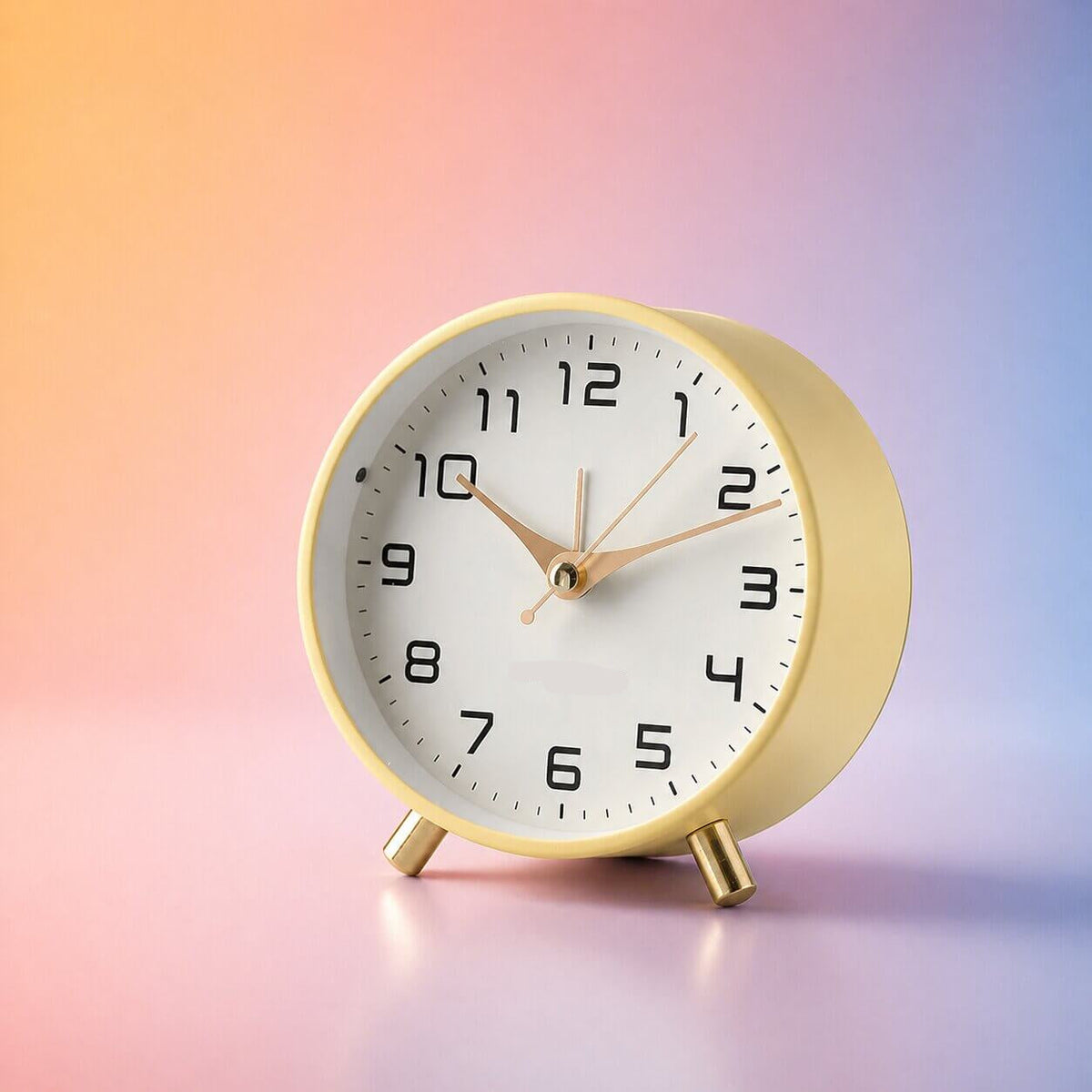 Stylish Battery-Operated Desk Clock with Silent Sweep