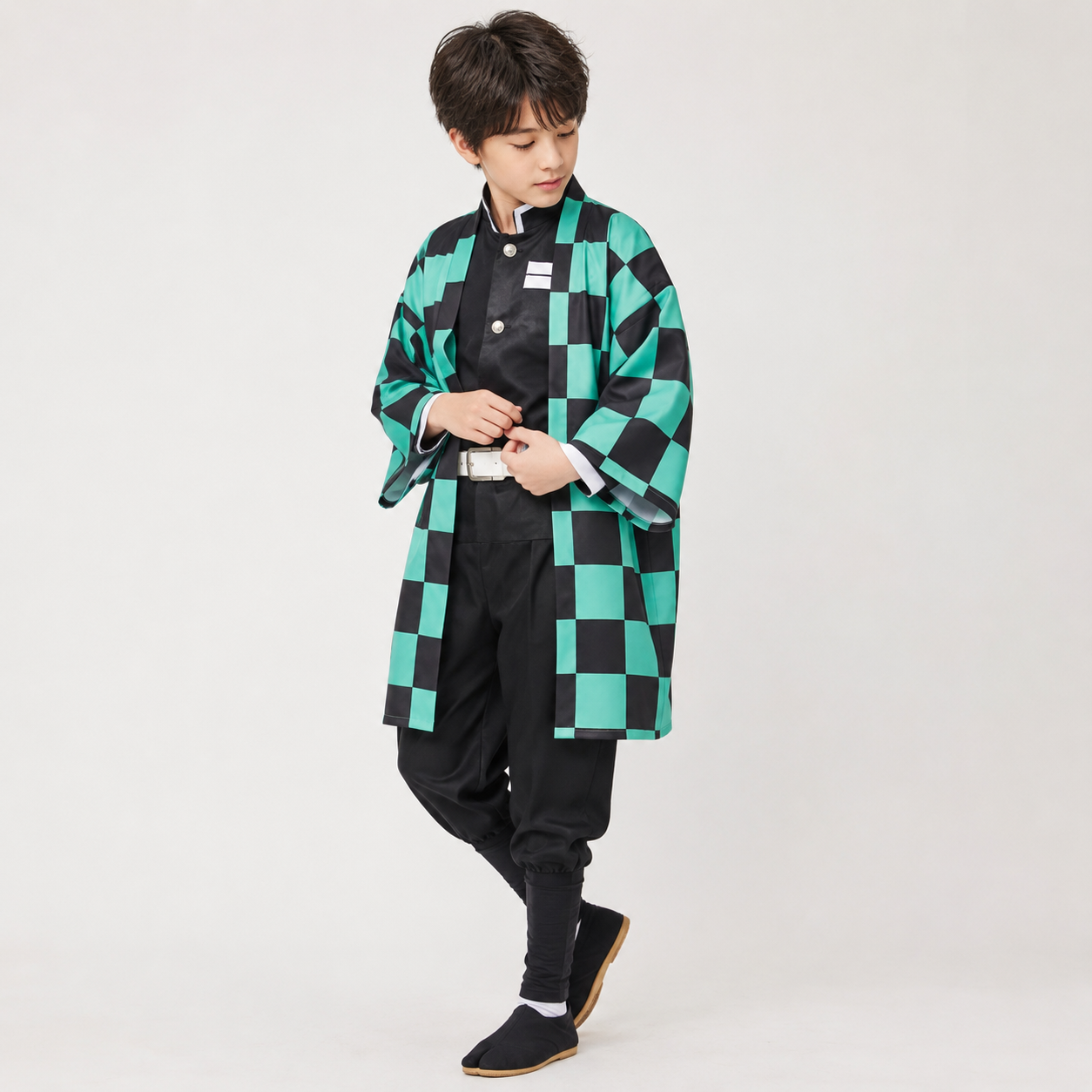 Anime-Inspired Kimono Ensemble with Accessories for Cosplay