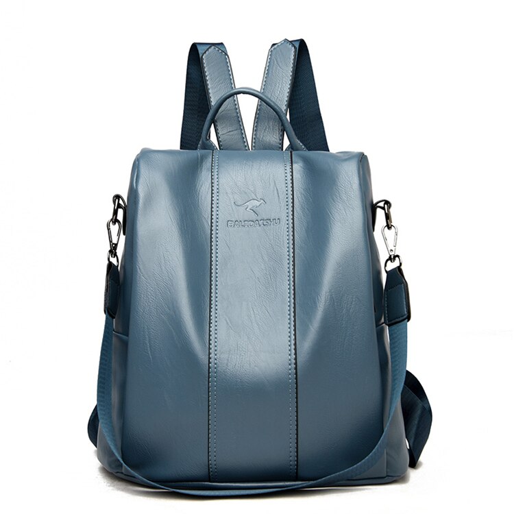 Secure & Stylish Leather Backpack for Women – Versatile Travel Companion