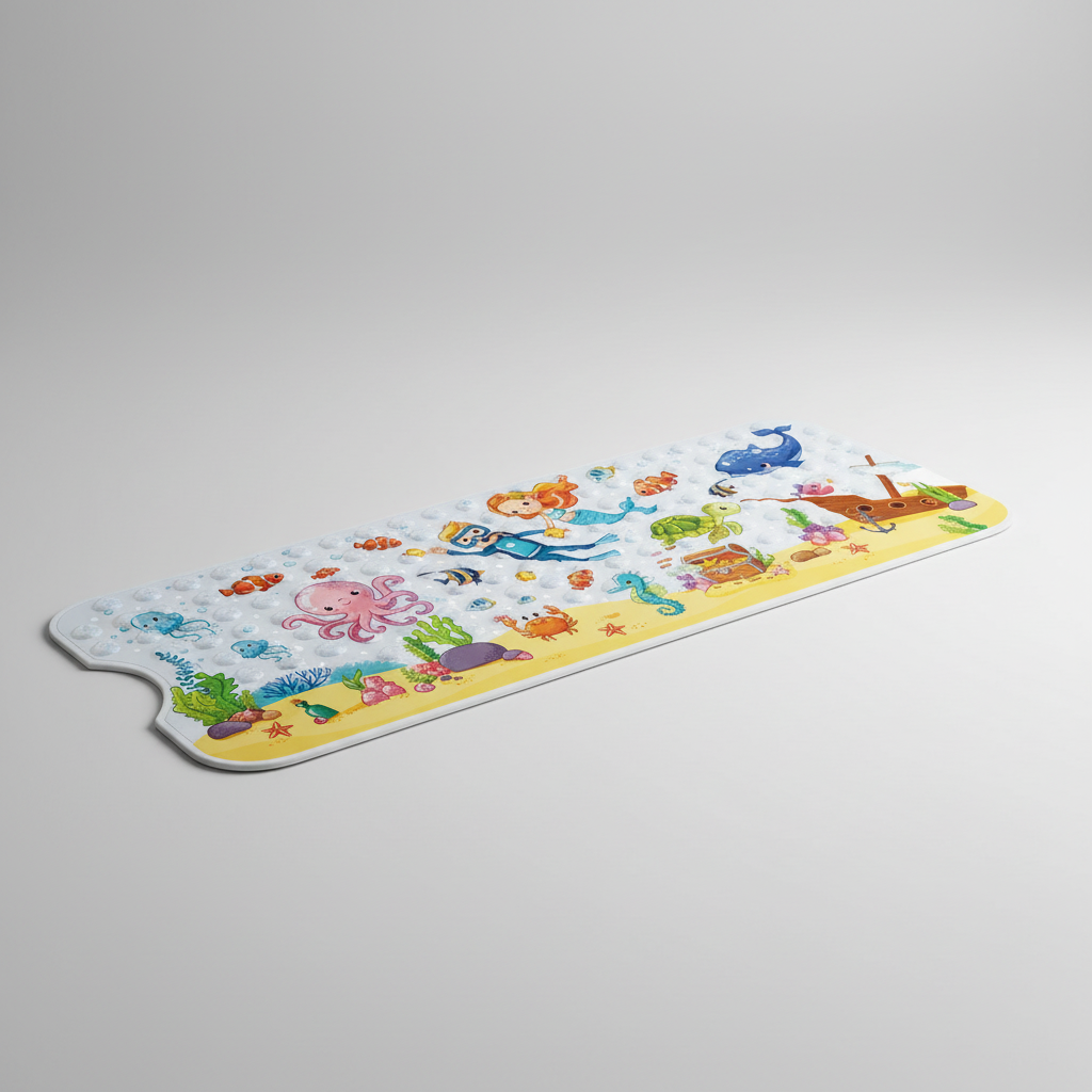 Non-slip Bath Mat with Suction Cups - Safety Enhancer