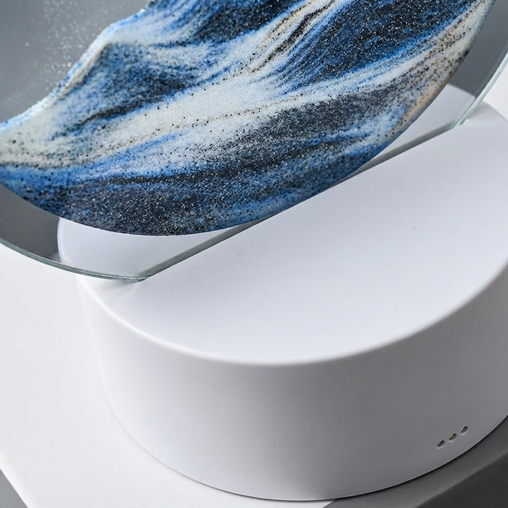SereneFlow | Elegant Circular Sand Art Light with LED Glow