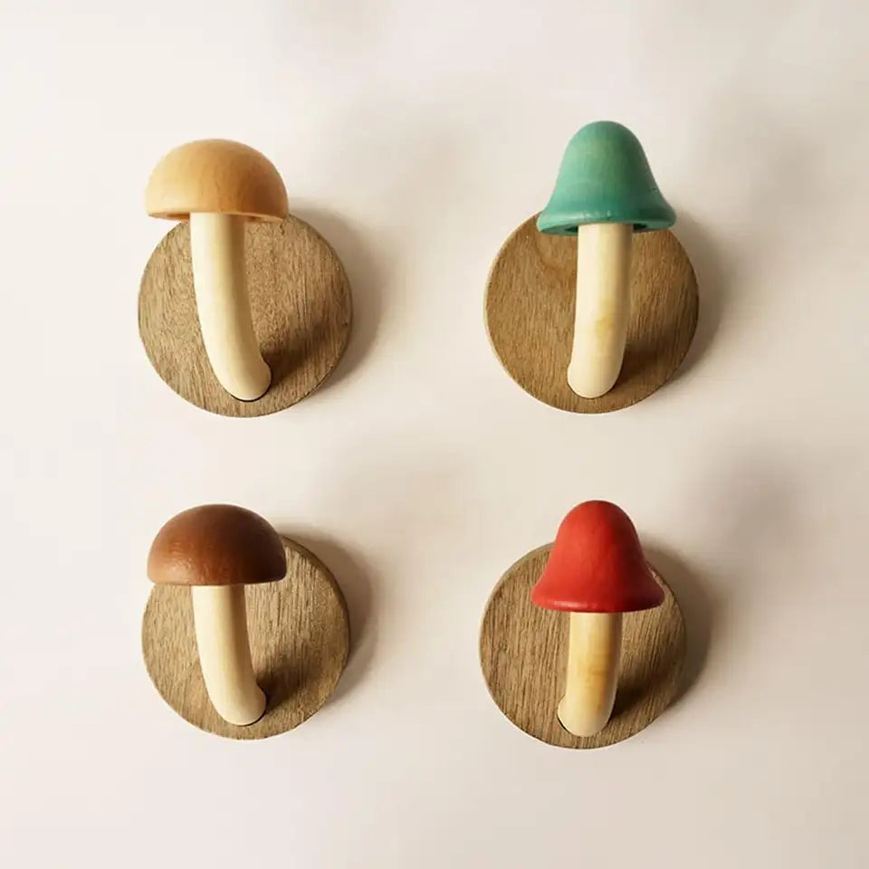 Nature-Inspired Wooden Hook Set for Stylish Organization