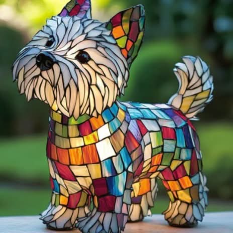 Charming LED Dog Figurine Lamp for Cozy Home Lighting