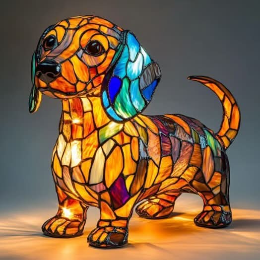 Charming LED Dog Figurine Lamp for Cozy Home Lighting