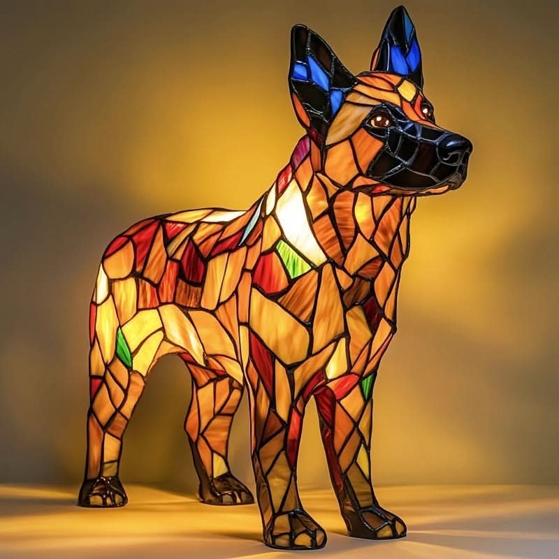 Charming LED Dog Figurine Lamp for Cozy Home Lighting