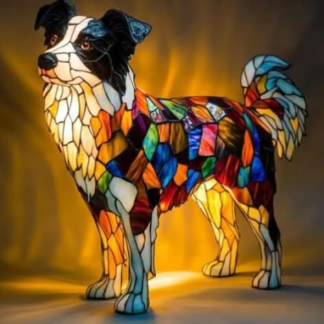 Charming LED Dog Figurine Lamp for Cozy Home Lighting