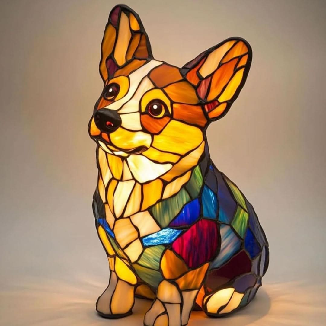 Charming LED Dog Figurine Lamp for Cozy Home Lighting