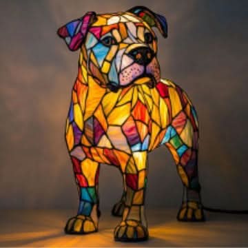 Charming LED Dog Figurine Lamp for Cozy Home Lighting