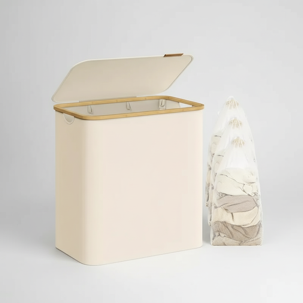FreshFold Laundry Basket - Breathable Fabric Storage Solution