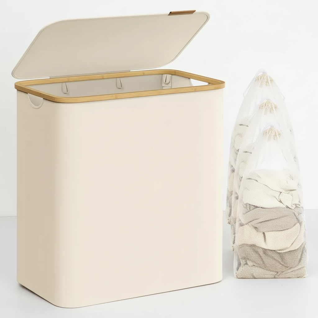 FreshFold Laundry Basket - Breathable Fabric Storage Solution