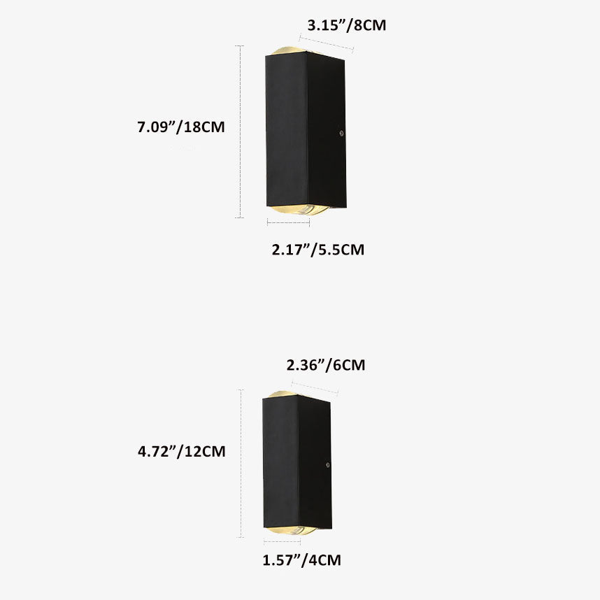 IllumaGlow | Elegant Black LED Outdoor Wall Light Fixture