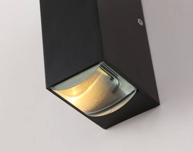 IllumaGlow | Elegant Black LED Outdoor Wall Light Fixture