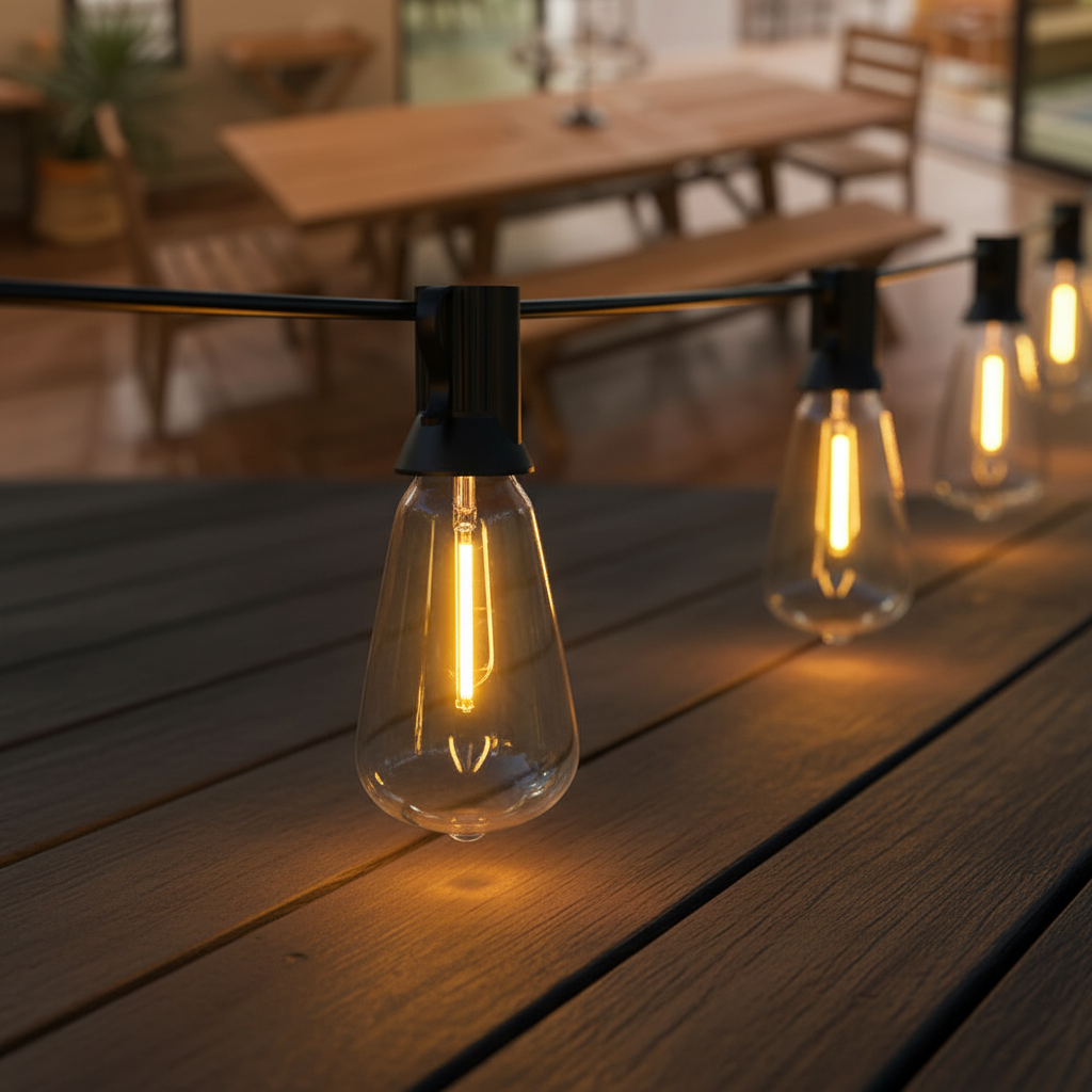 String Lights for Outdoor Patio Illumination