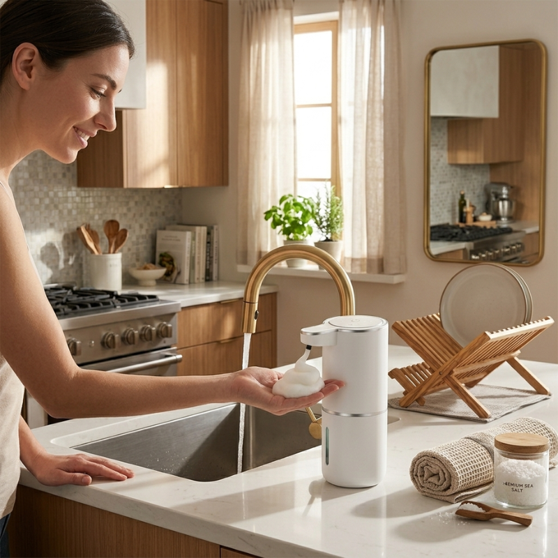 Touchless Foam Soap Dispenser with USB Rechargeable Battery