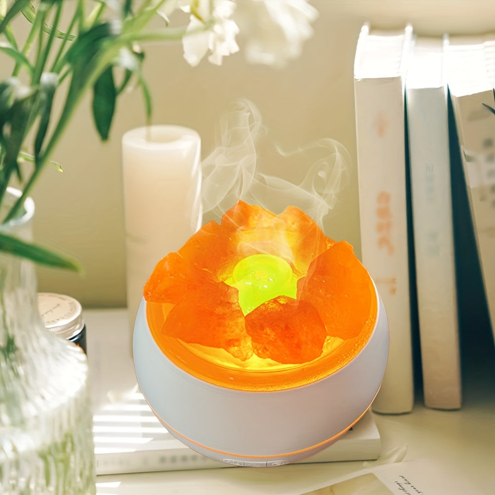 Tranquil Glow: 3-in-1 Himalayan Salt Lamp and Diffuser