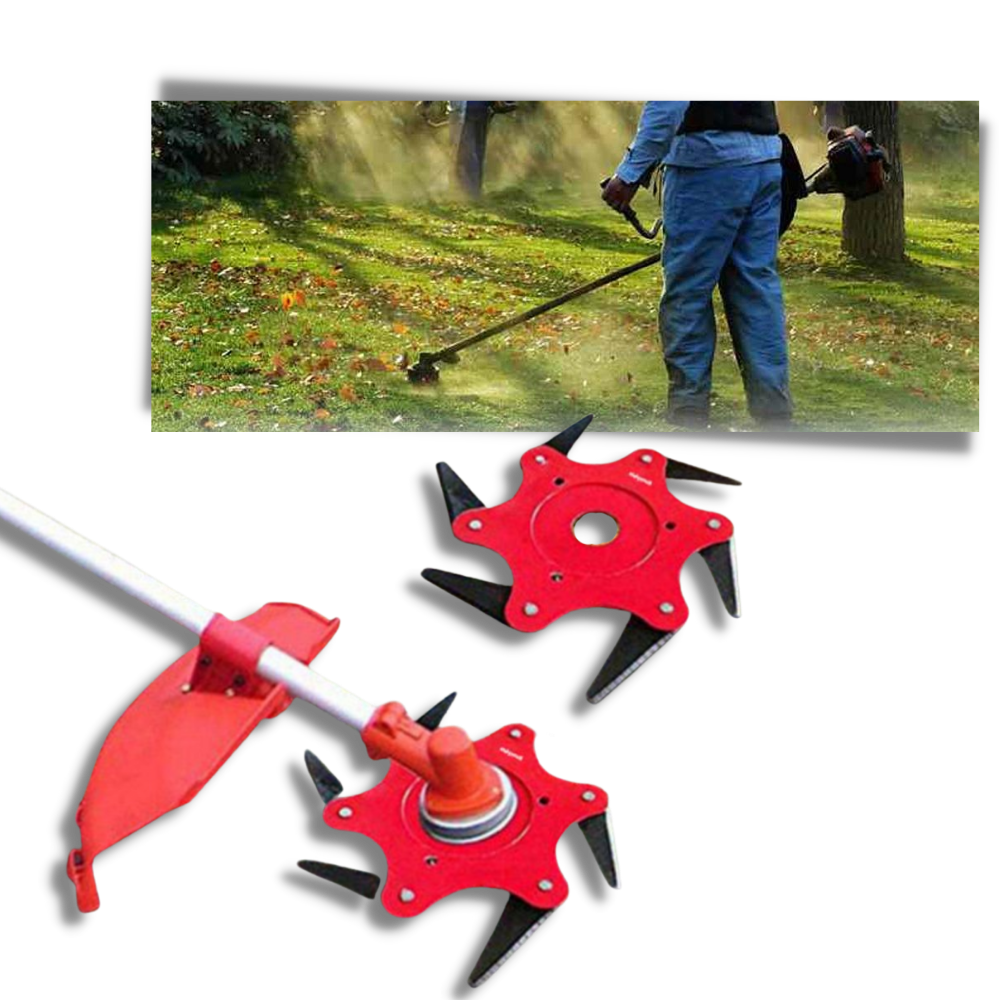 Premium Garden Trimmer Head with 6 Durable Steel Blades