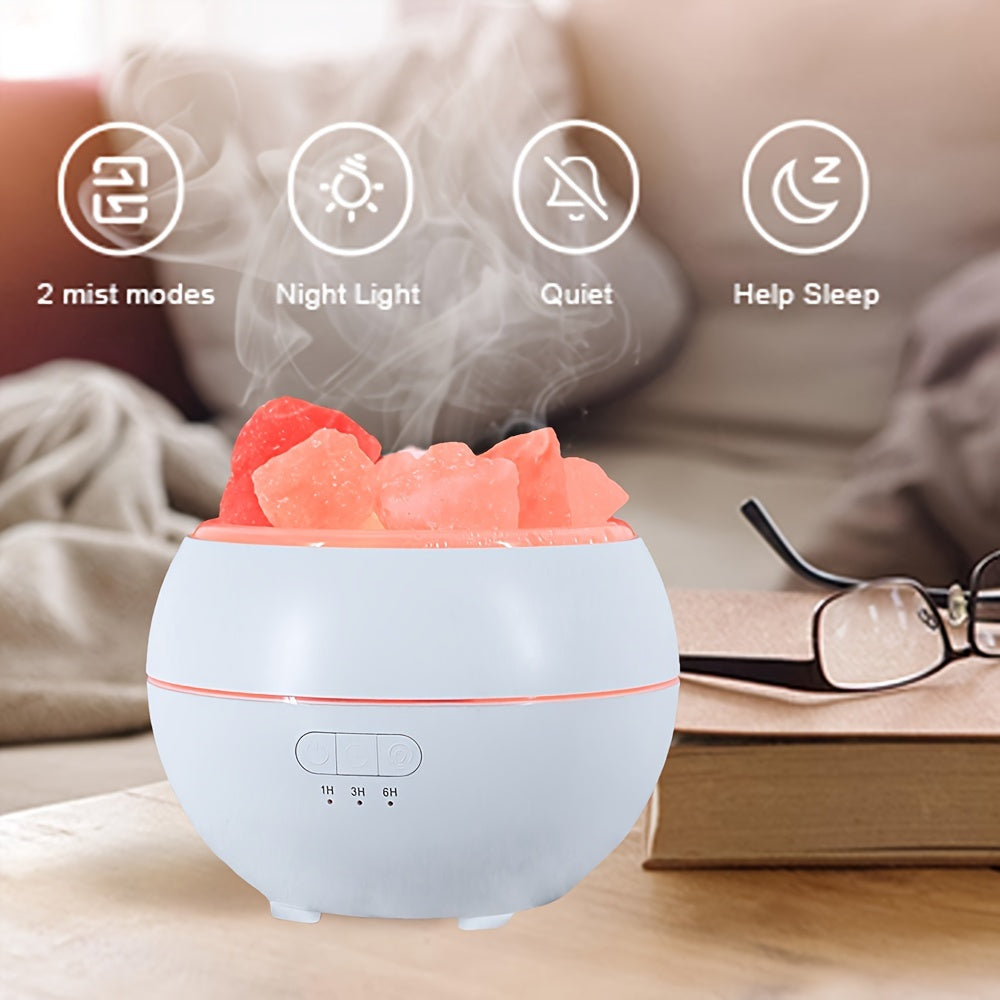 Tranquil Glow: 3-in-1 Himalayan Salt Lamp and Diffuser