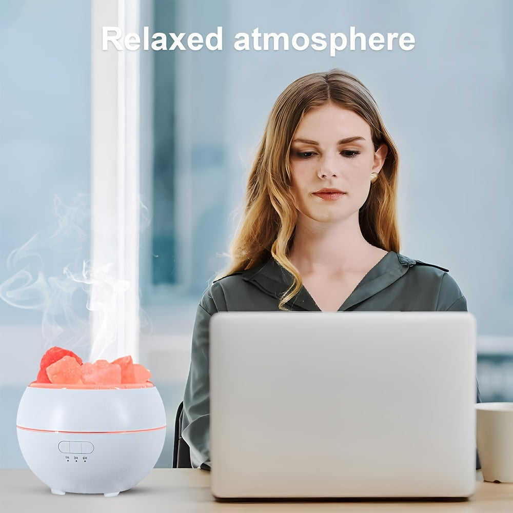 Tranquil Glow: 3-in-1 Himalayan Salt Lamp and Diffuser
