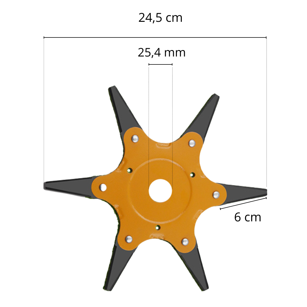 Premium Garden Trimmer Head with 6 Durable Steel Blades