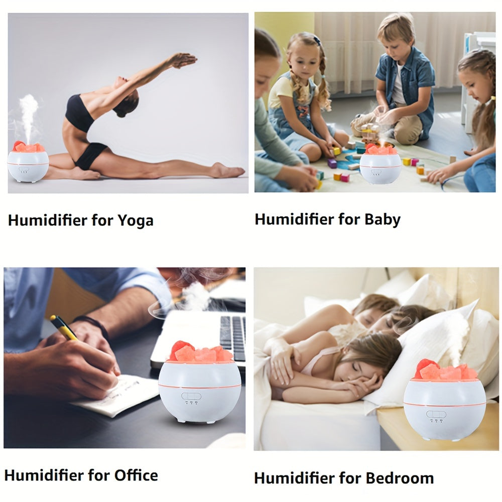 Tranquil Glow: 3-in-1 Himalayan Salt Lamp and Diffuser