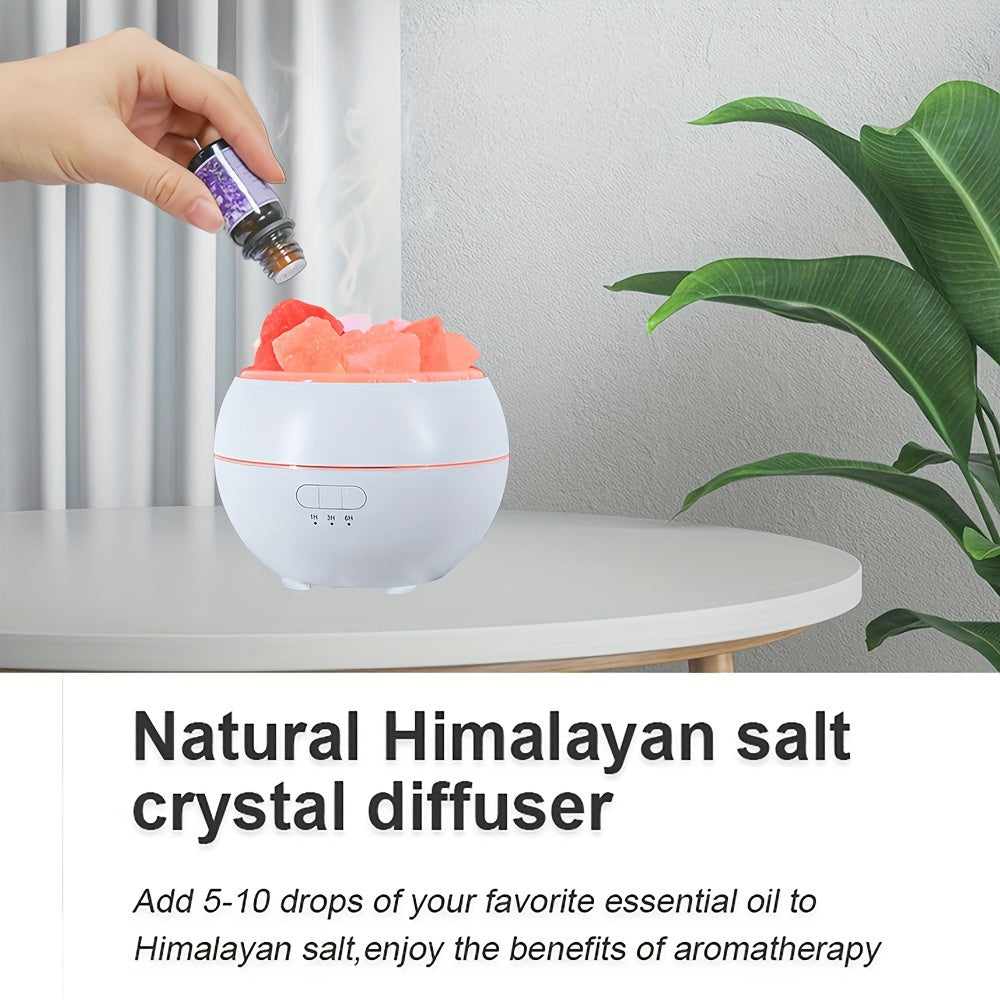 Tranquil Glow: 3-in-1 Himalayan Salt Lamp and Diffuser