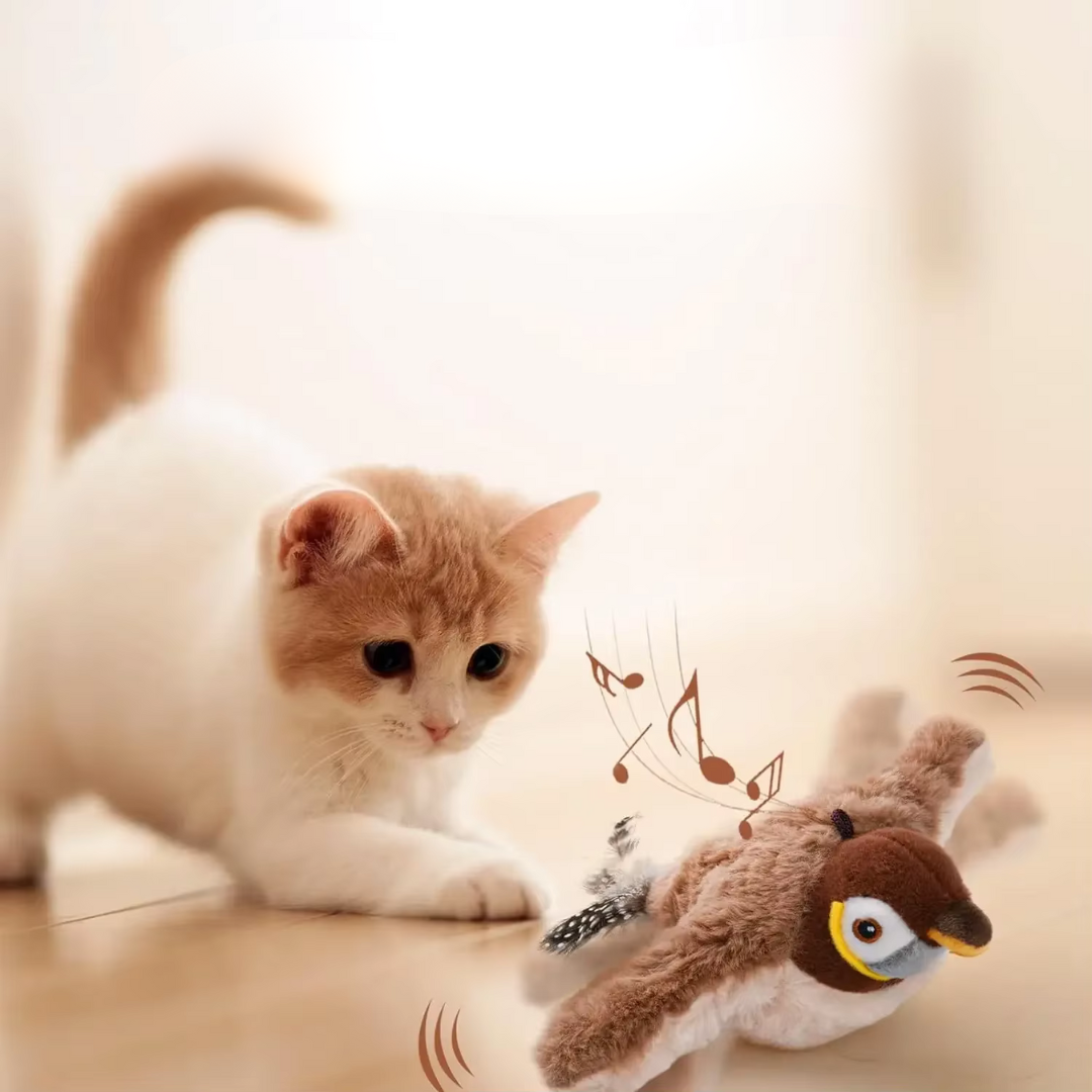 Dynamic Feathered Plaything for Cats