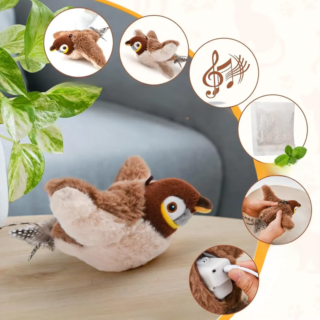 Dynamic Feathered Plaything for Cats
