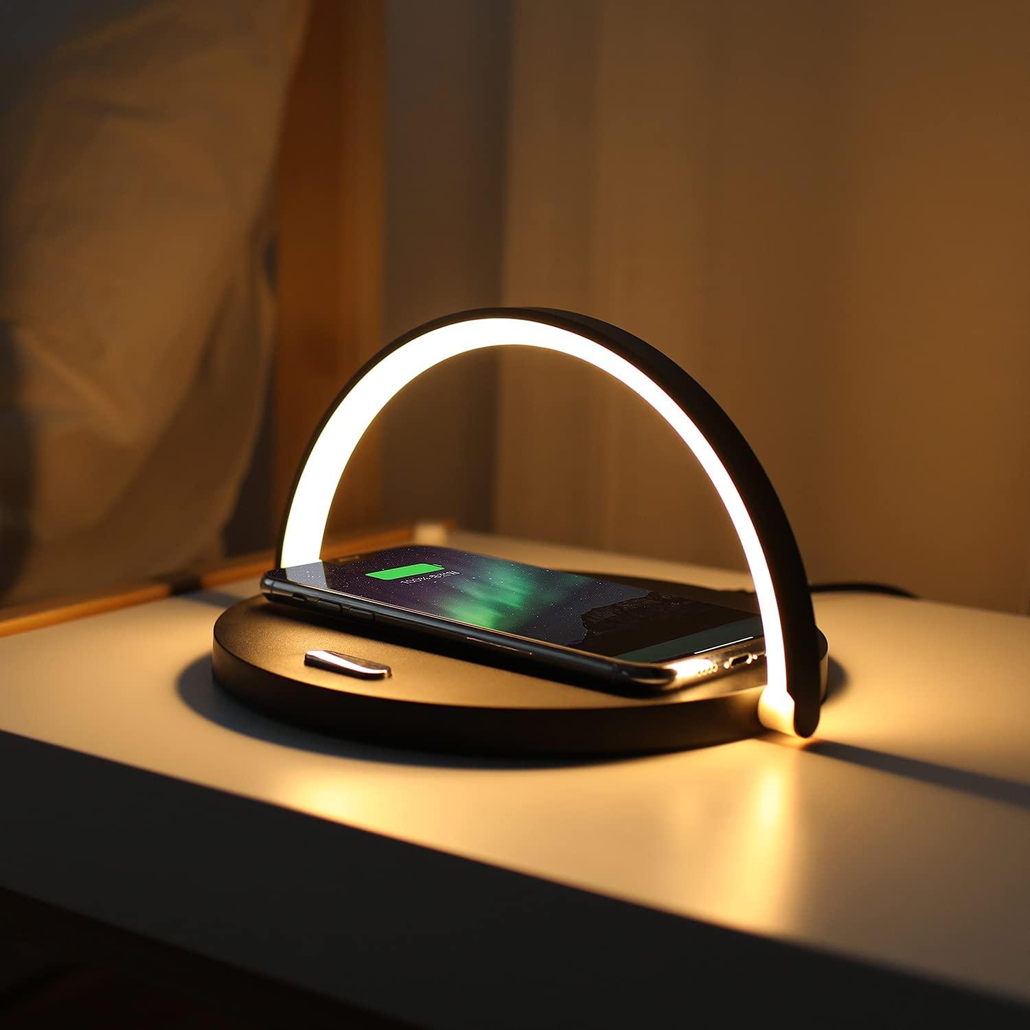 Stylish 2-in-1 Charging Lamp with Wireless Convenience