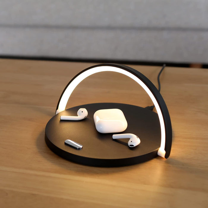 Stylish 2-in-1 Charging Lamp with Wireless Convenience