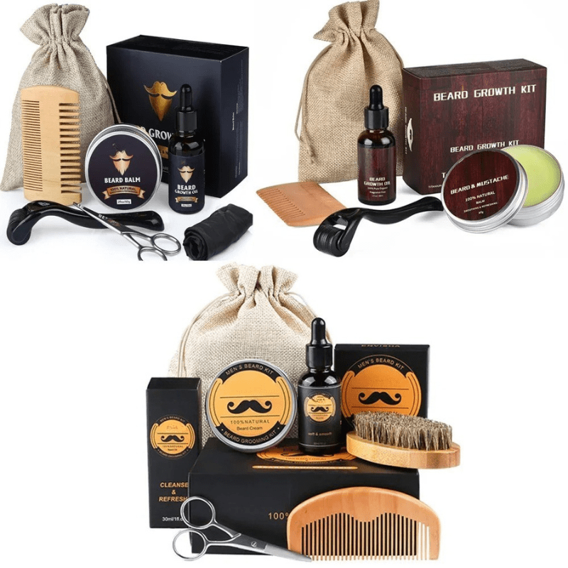 Ultimate Beard Growth Essentials Kit with Skin Stimulating Roller