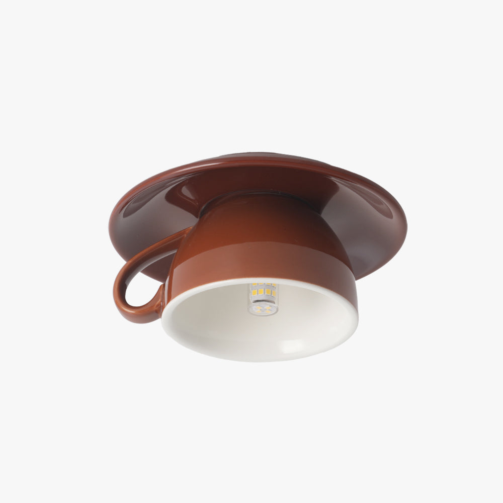 Morandi Coffee Cup Ceiling Fixture – Ceramic Design