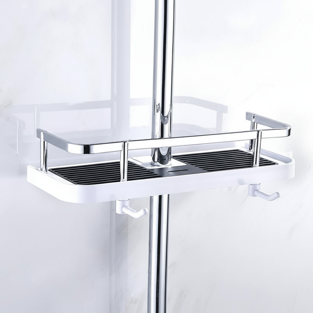 Suction Cup Shower Shelf for Bathroom Storage
