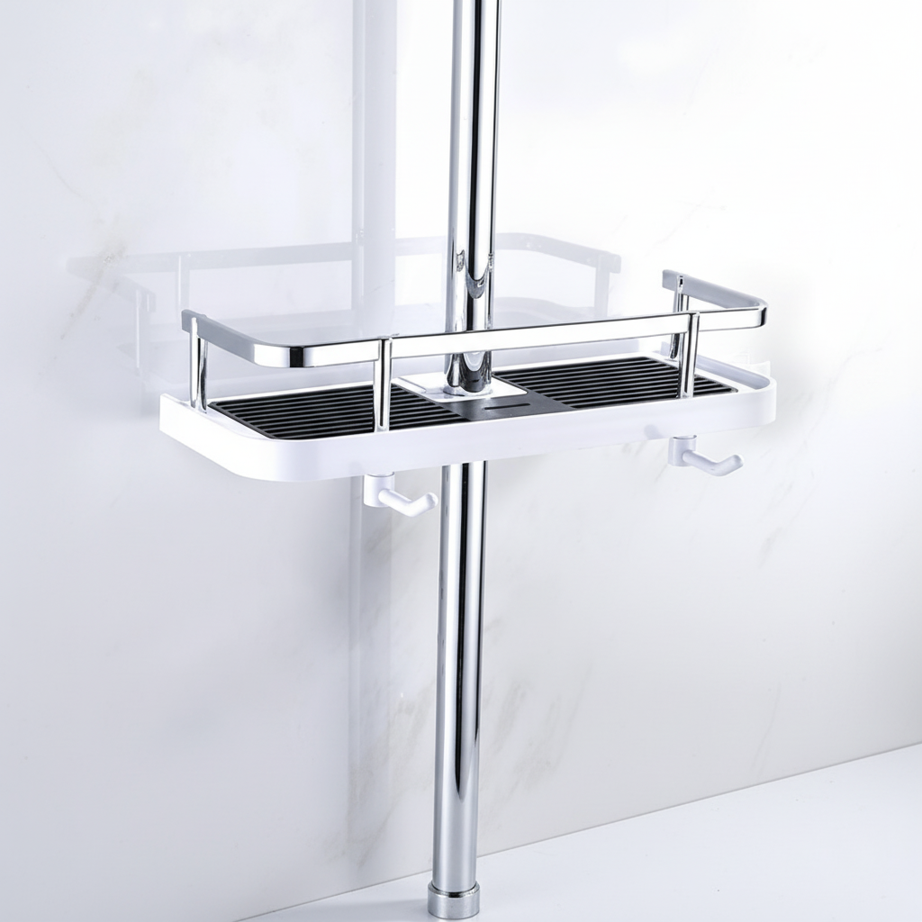 Suction Cup Shower Shelf for Bathroom Storage
