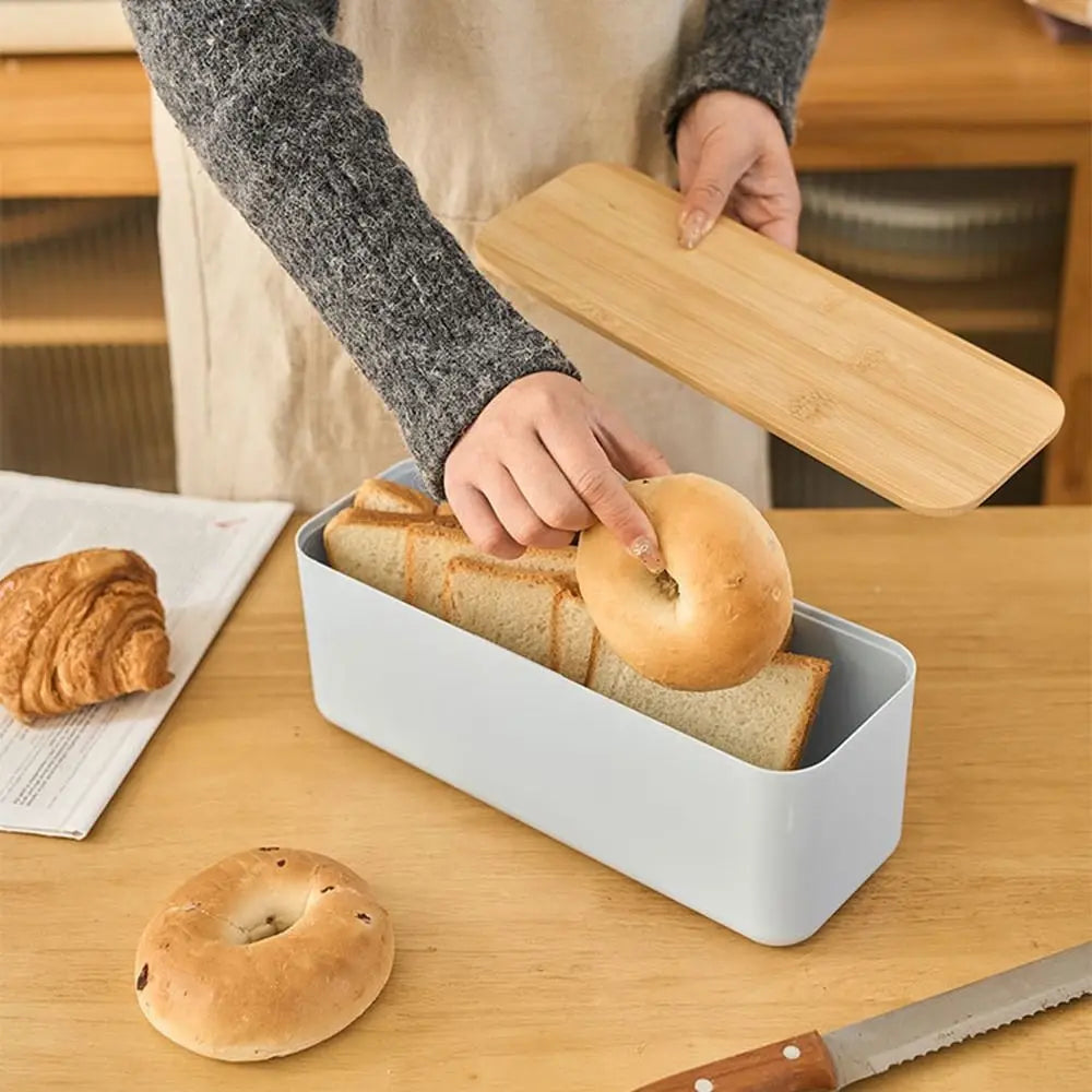Stylish Kitchen Storage Box with Versatile Cutting Lid