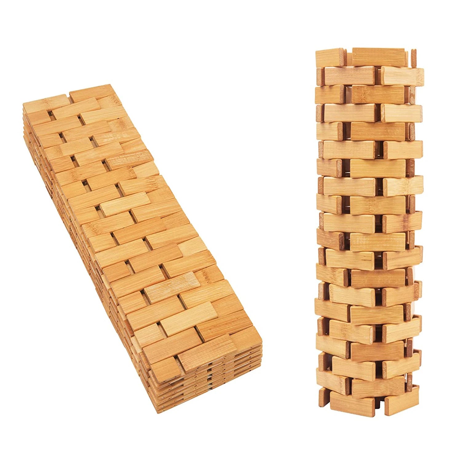 Eco-Friendly Bamboo Bath Mat with Non-Slip EVA Base