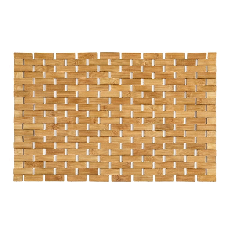 Eco-Friendly Bamboo Bath Mat with Non-Slip EVA Base