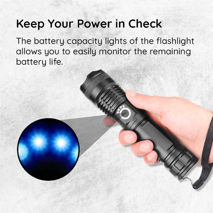 UltraBright USB Rechargeable Tactical Flashlight