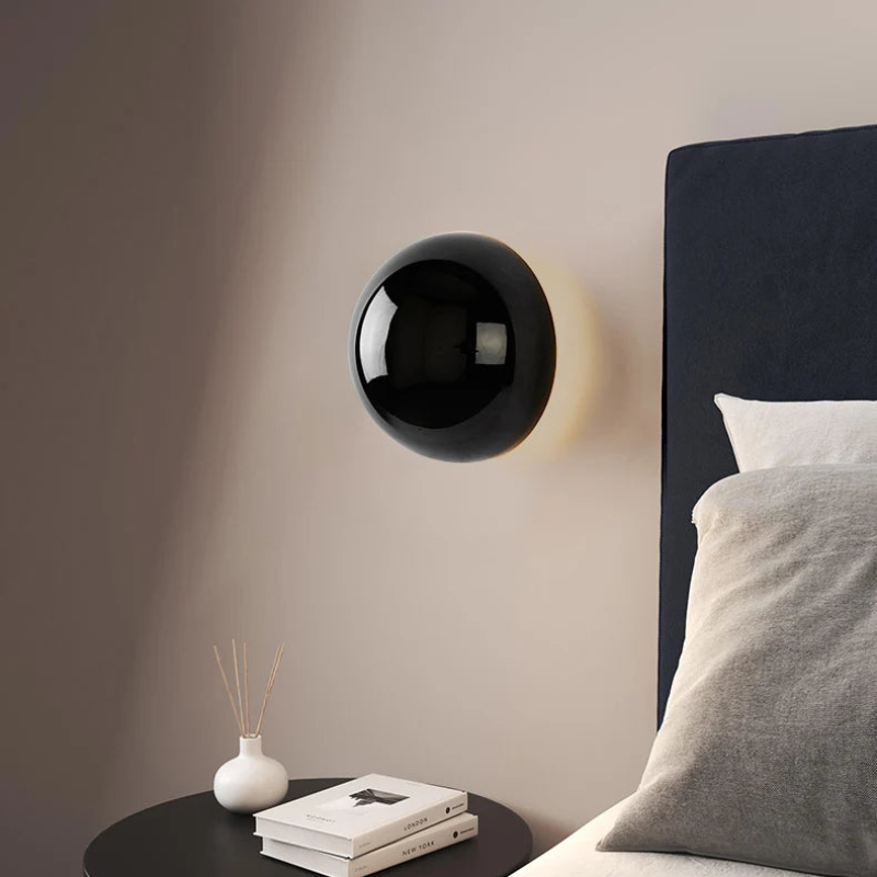 Modern Orb LED Wall Fixture – Eclipse-Inspired Design