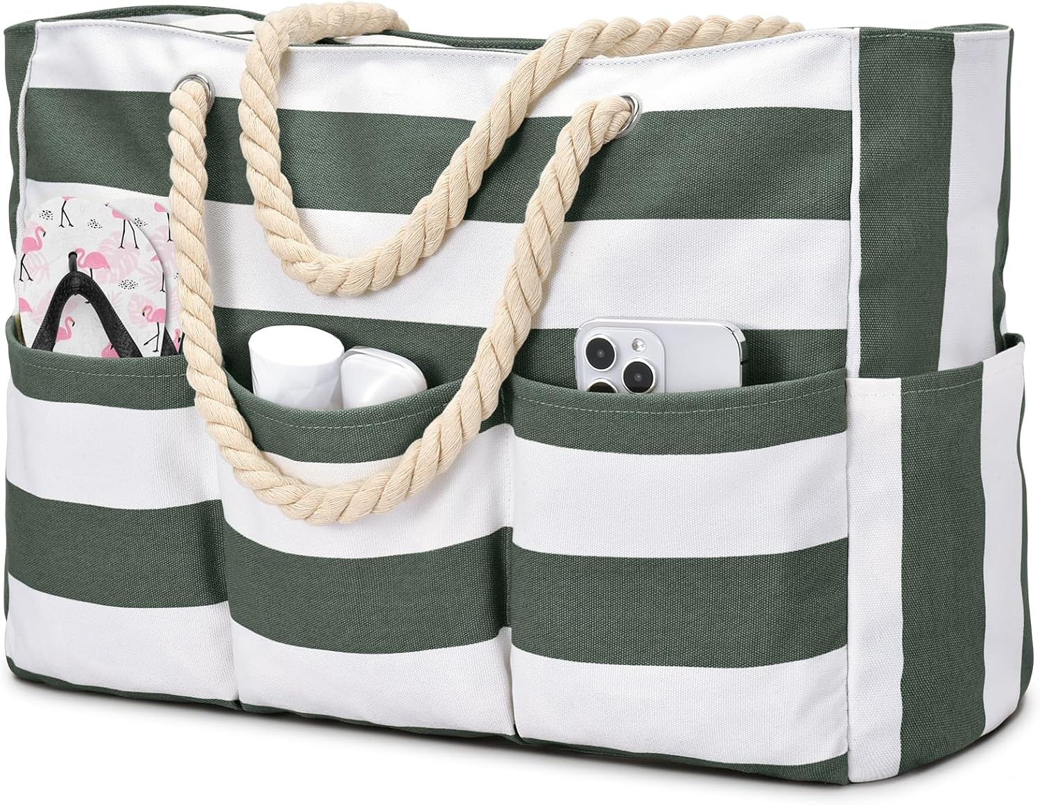 Ultimate Beach Companion | Oversized Waterproof Tote with 7 Pockets