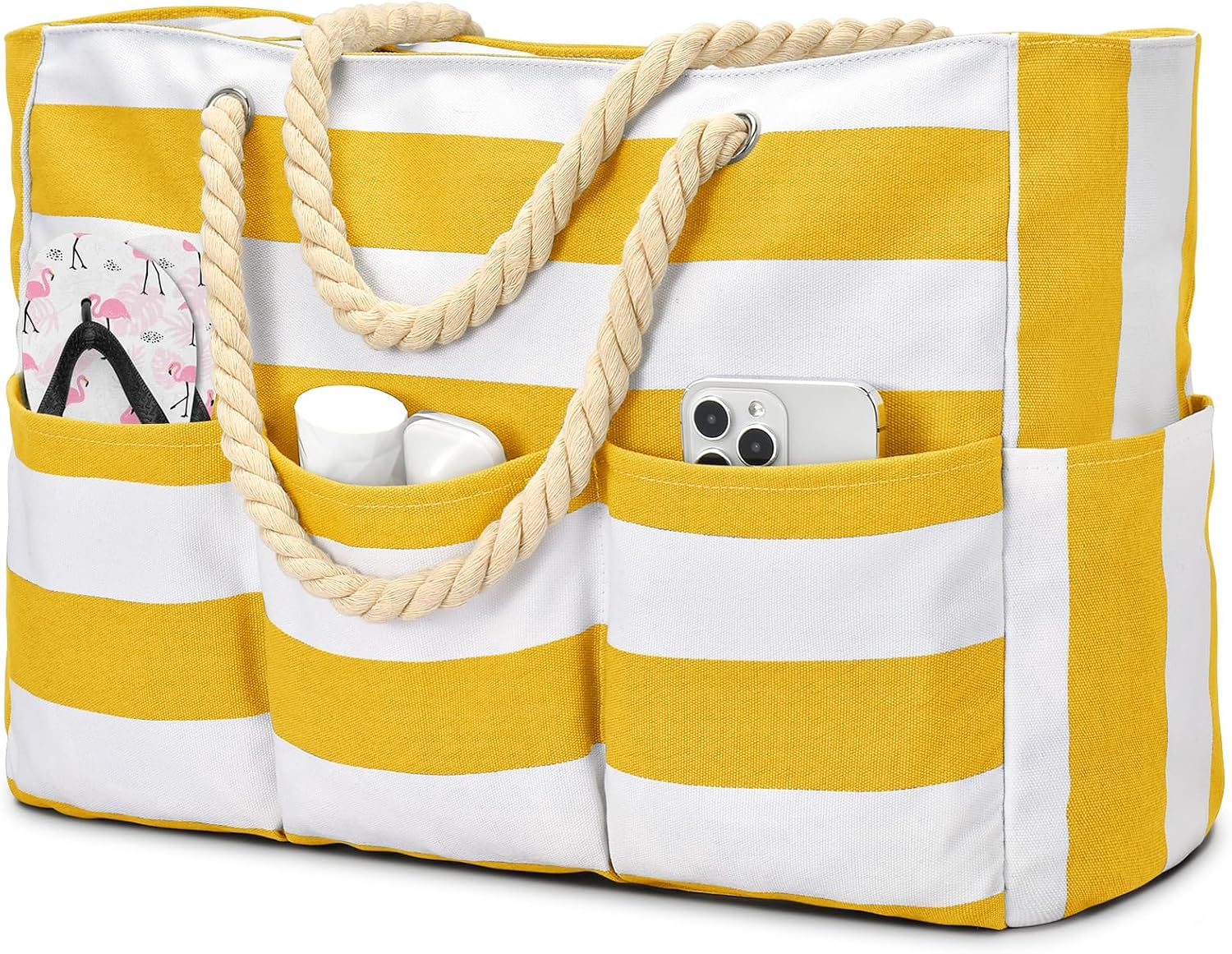 Ultimate Beach Companion | Oversized Waterproof Tote with 7 Pockets