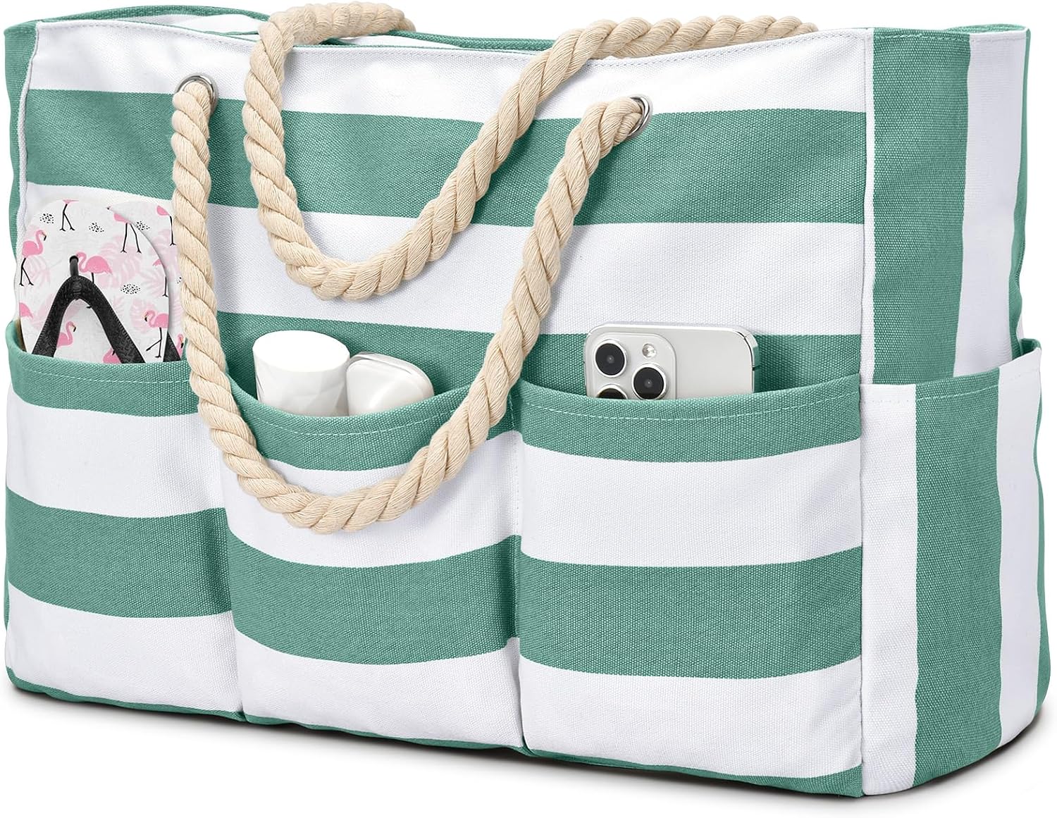 Ultimate Beach Companion | Oversized Waterproof Tote with 7 Pockets