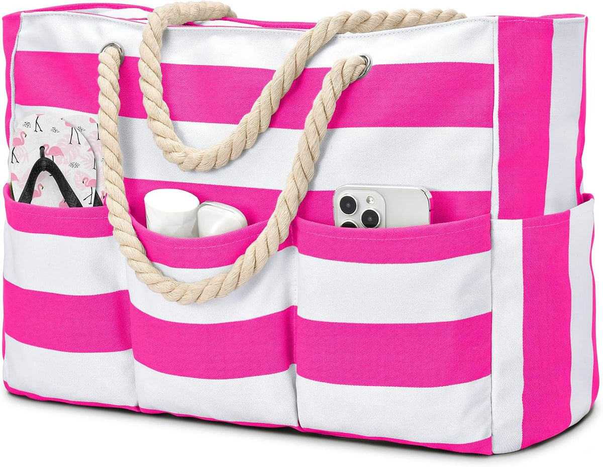 Ultimate Beach Companion | Oversized Waterproof Tote with 7 Pockets