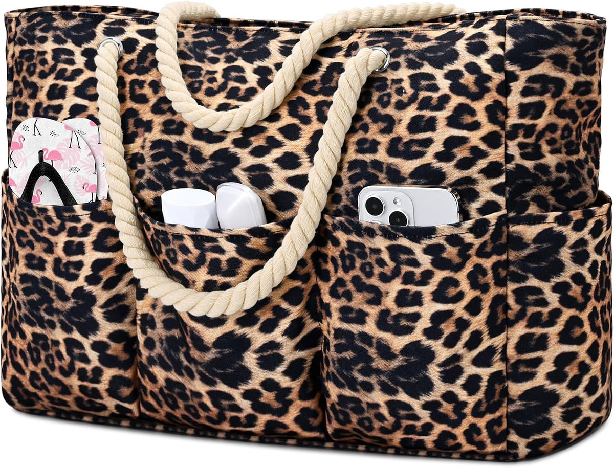 Ultimate Beach Companion | Oversized Waterproof Tote with 7 Pockets