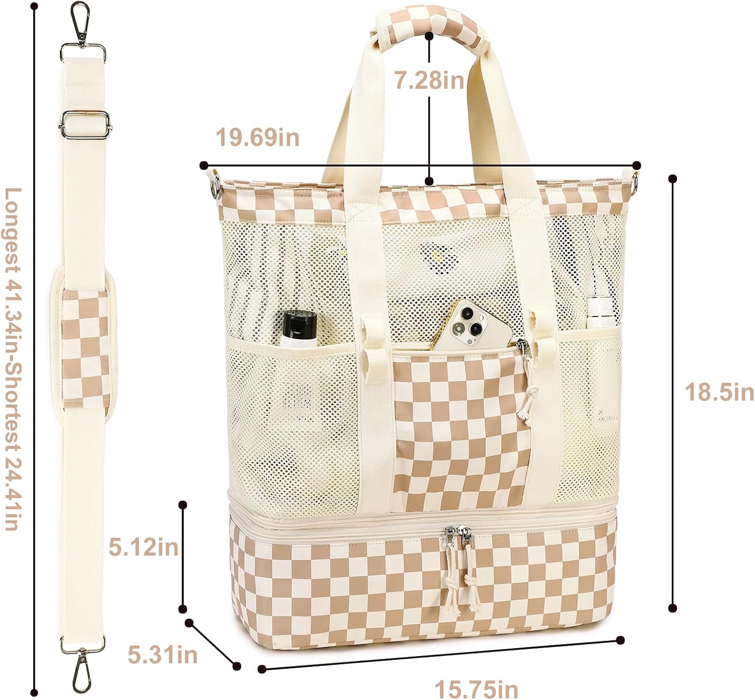 Versatile Summer Tote with Chilling Cooler Pocket