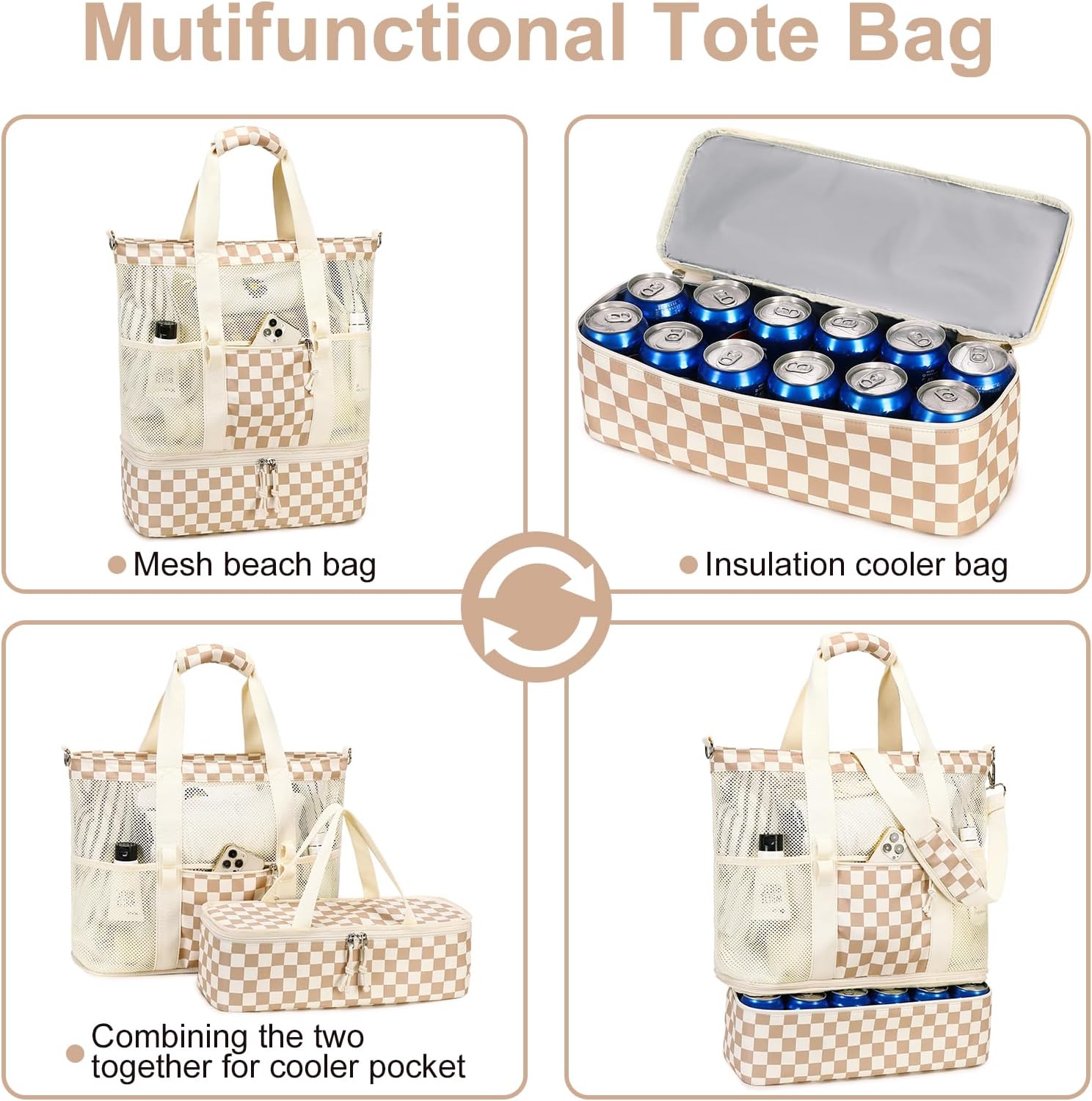 Versatile Summer Tote with Chilling Cooler Pocket