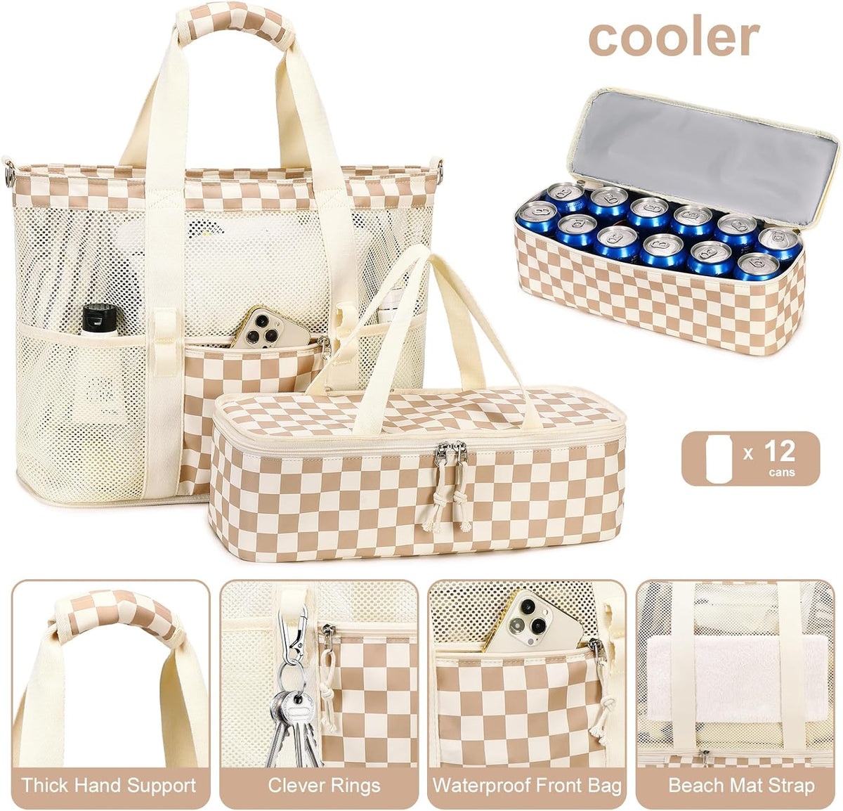 Versatile Summer Tote with Chilling Cooler Pocket