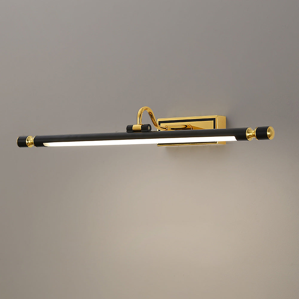 Elegant Black and Gold Mirror Light Fixture